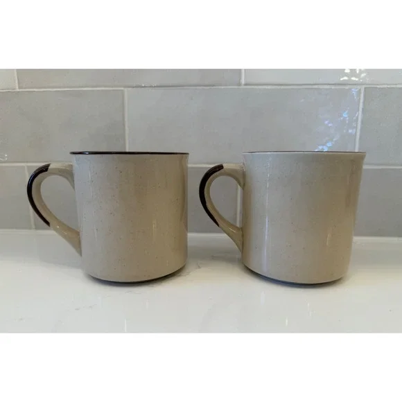 Vintage Herzfeld's Florida Souvenir Coffee Mugs Speckled Stoneware Set of 2 1983 - Picture 6 of 8